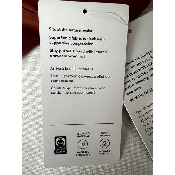 Athleta Women's Mid Rise Muted Red Ultimate Stash II Capri Leggings XXS - Picture 7 of 8